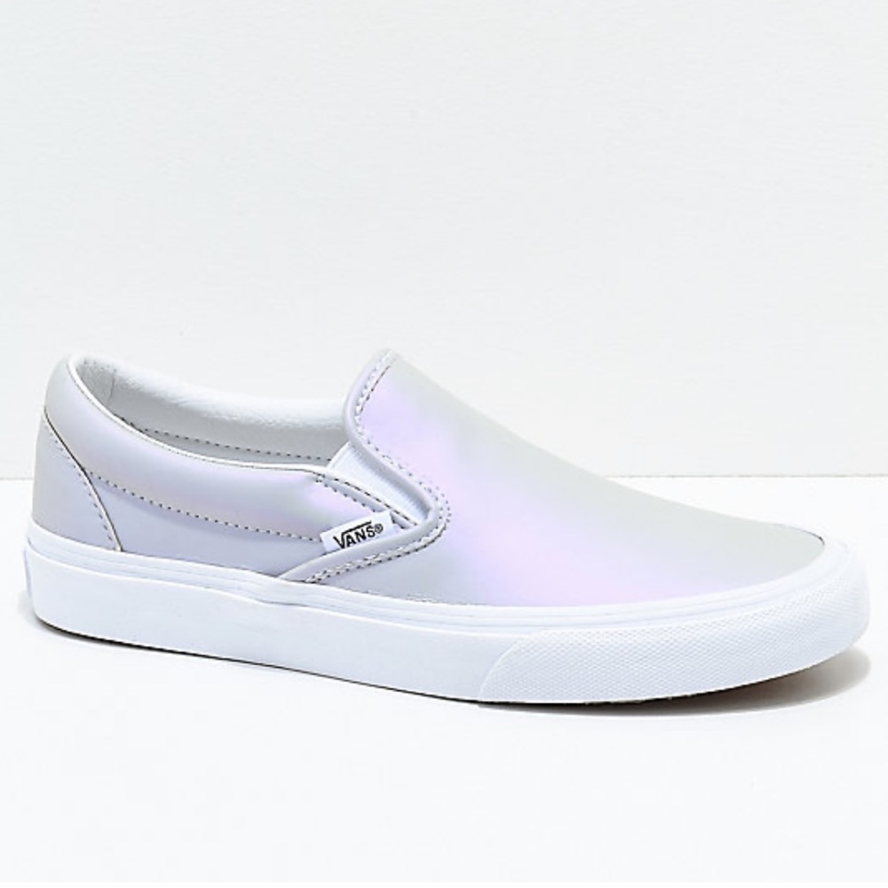 iridescent slip on vans